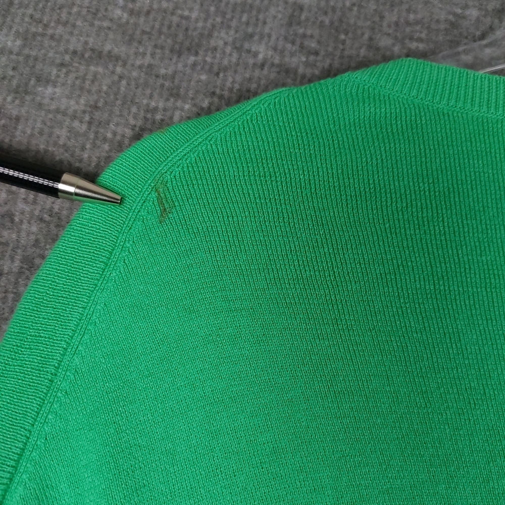 POLO RALPH LAUREN MEN GREEN 100% PIMA COTTON PREPPY VNECK SWEATER SIZE XLT - Picture 9 of 11